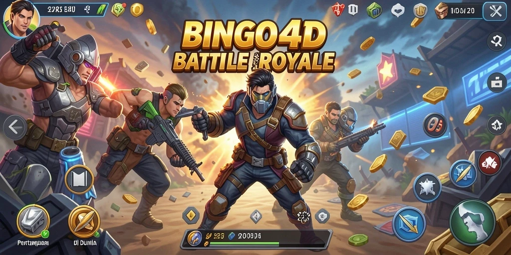 Gameplay seru dalam BINGO4D dengan pertempuran intens di arena