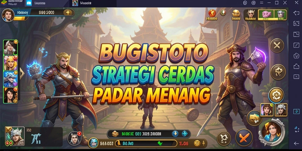Tangkapan layar gameplay BUGISTOTO menunjukkan strategi intens dalam pertempuran.