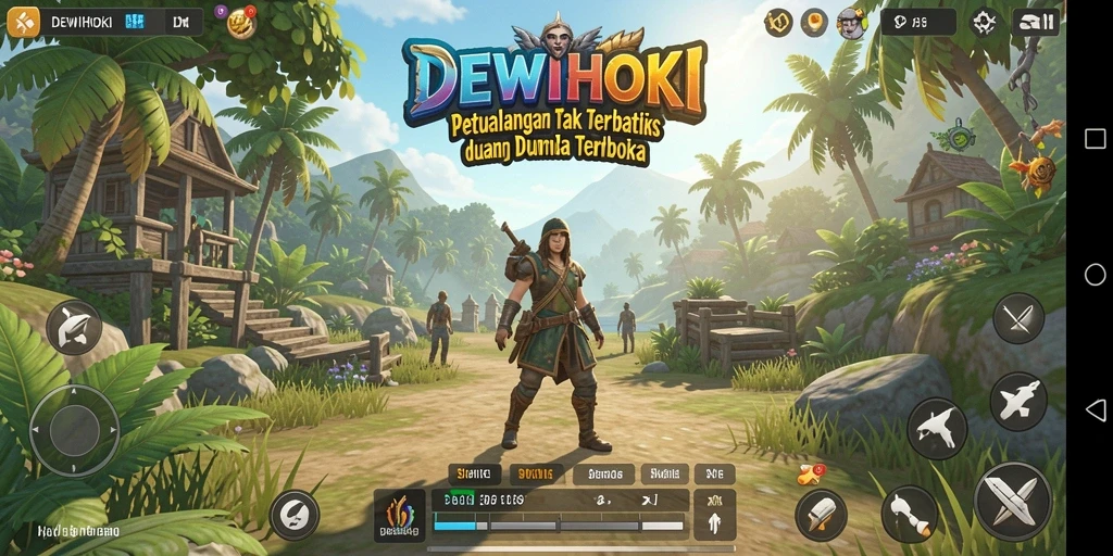 Tampilan menarik dari gameplay DEWIHOKI dalam dunia Open World.
