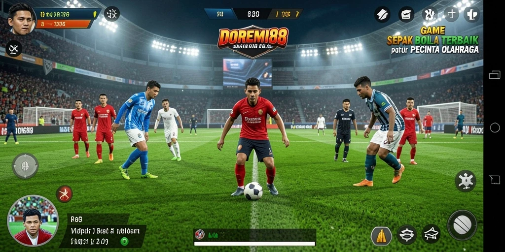 Gameplay sepak bola yang realistis dan mendebarkan