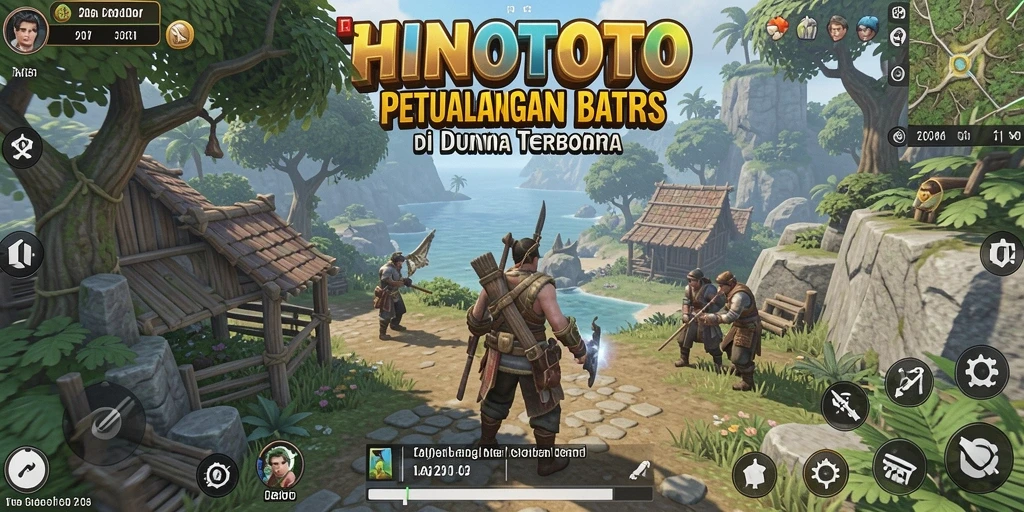 Tampilan gameplay HINOTOTO yang memukau dengan petualangan di dunia terbuka.