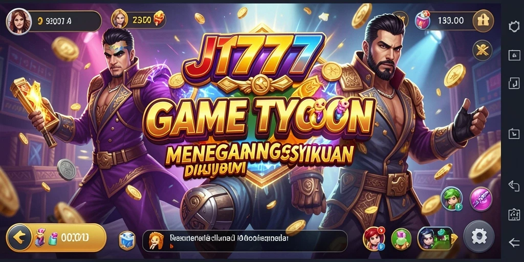 Screenshot gameplay JT777 yang menampilkan manajemen bisnis Tycoon.