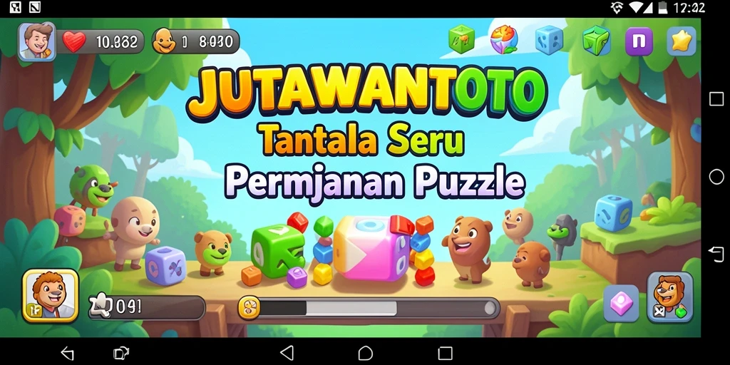 Screenshot gameplay JUTAWANTOTO menampilkan tantangan Puzzle yang menarik.
