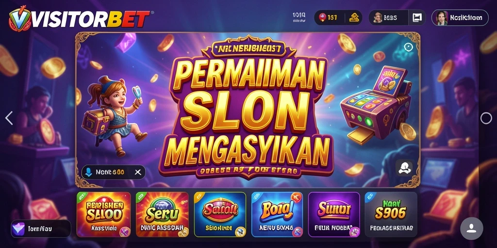 Tampilan gameplay menarik dari VISITORBET dengan berbagai slot.