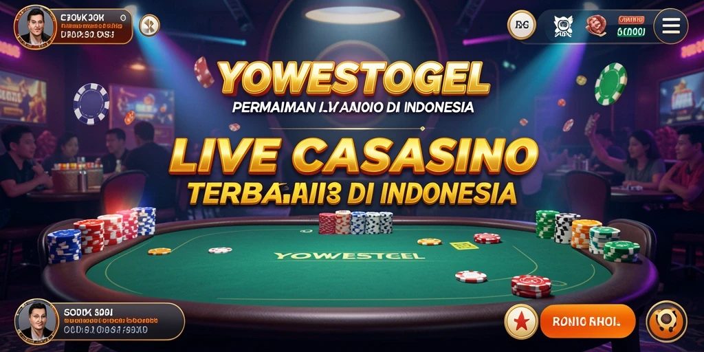 Tampilan gameplay seru di YOWESTOGEL dengan dealer langsung.