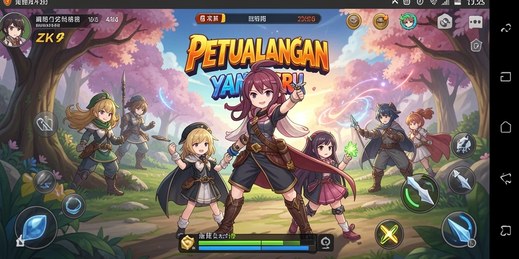 Screenshot gameplay ZK9 dengan karakter Anime beraksi.